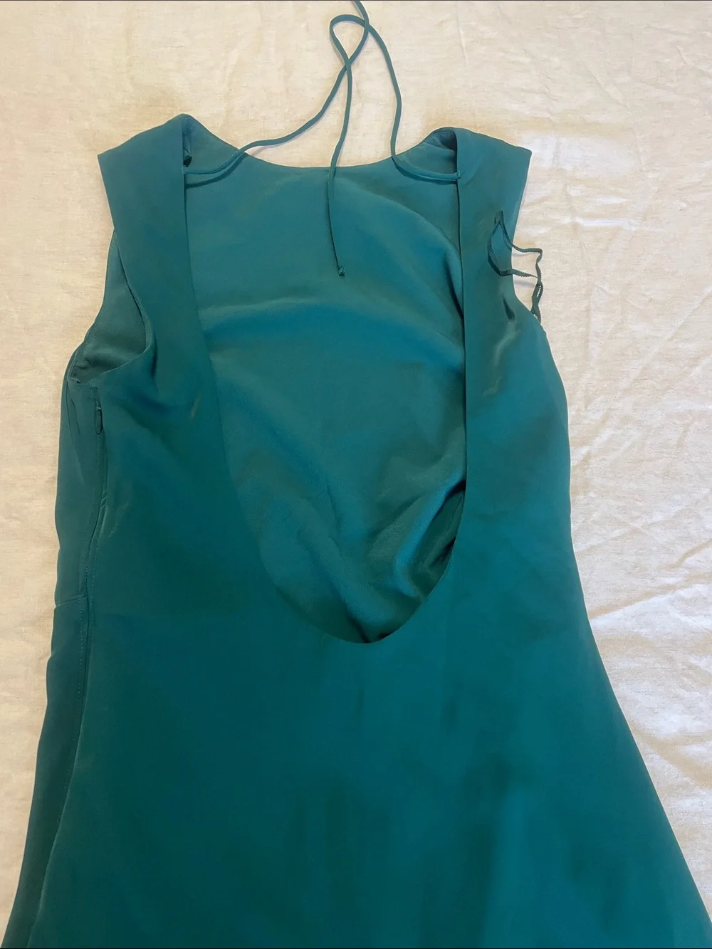 Abercrombie & Fitch Teal Maxi Dress with Side Ruching